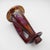 Victorian Antique Red Metallic Lustre Art Pottery Candle Holder With Gold and Blue Accents For Sale - Image 3 of 12