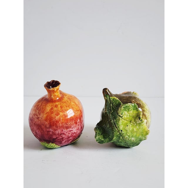 Vintage Arte Italica Ceramic Decorative Fruits-Set of 2 For Sale - Image 4 of 12