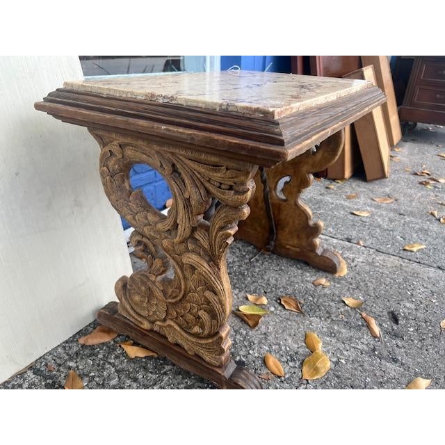 1900s Small Marble Top Table For Sale - Image 4 of 4