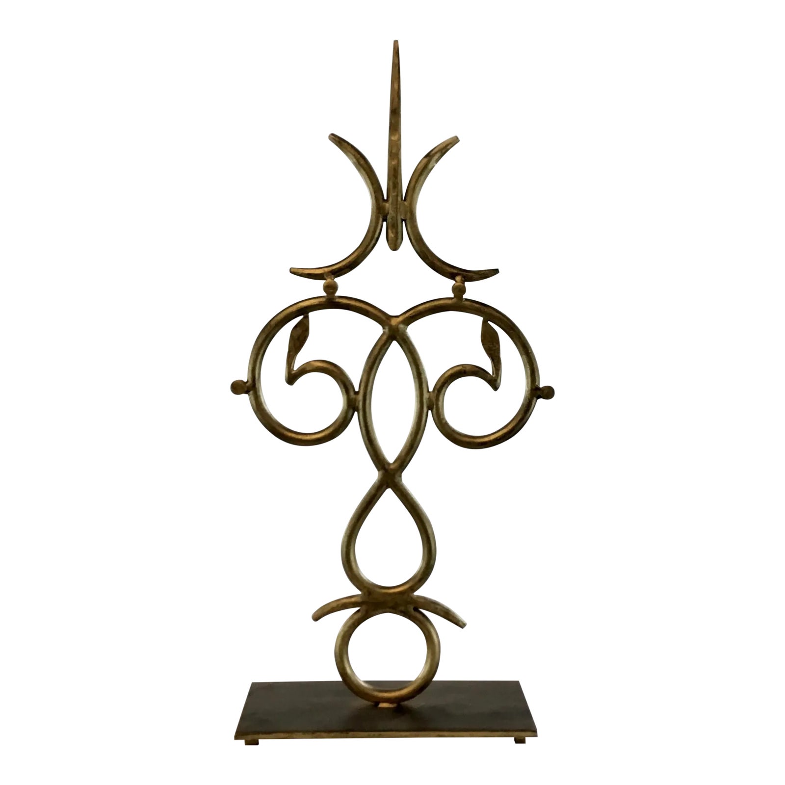 Modern Burnished Gold Metal Sculpture Chairish