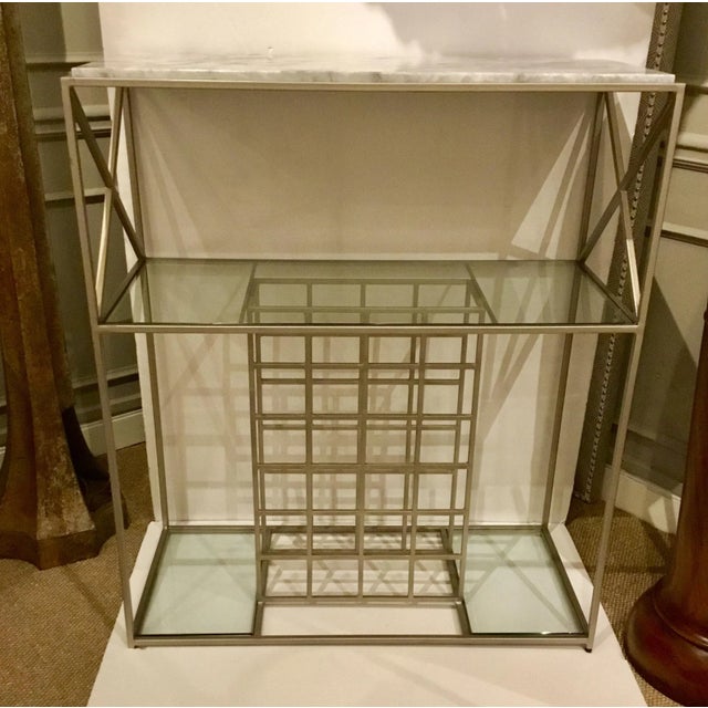 Sherrill Furniture Sherrill Co. Silver Wine Rack For Sale - Image 4 of 5