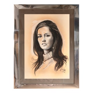 Dante Ricci, Portrait, 1970s, Mixed Media For Sale