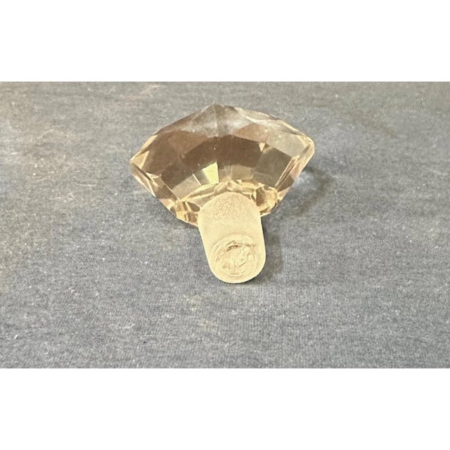 Glass czech art deco perfume bottle, vintage For Sale - Image 7 of 8