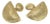 Vintage 1960's Gold Plated Pagoda Form Dangle Clip on Earrings, Pair Of For Sale