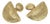 Vintage 1960's Gold Plated Pebbled Pagoda Form Dangle Clip on Earrings, Pair For Sale