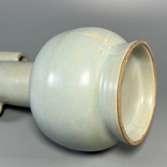 15th Century & Earlier Antique Chinese Celadon Arrow Vase With Tubular Ears For Sale - Image 5 of 6