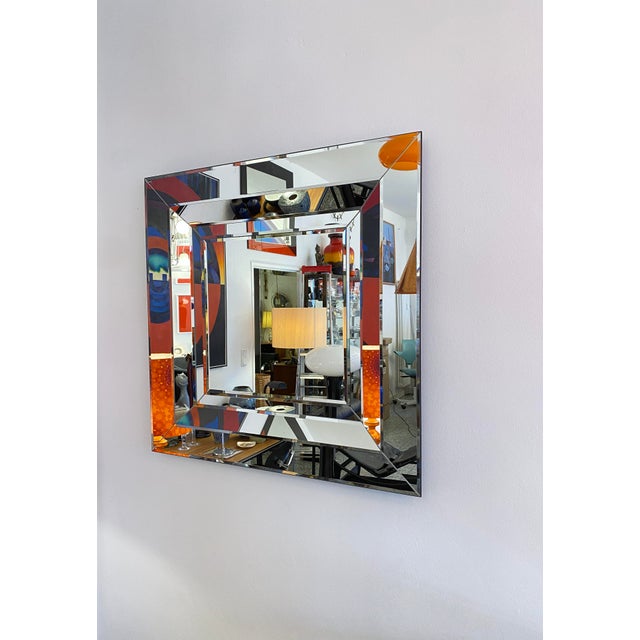 Minimalist Op-Art Mirror from Deknudt, Belgium, 1970s For Sale - Image 6 of 8
