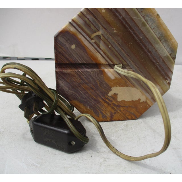 Vintage Art Deco Banded Onyx Lantern For Sale In New York - Image 6 of 9