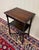 Antique English Flip Top Game Table Barley Twist Side Table Carved Oak C. 1930s For Sale - Image 10 of 17