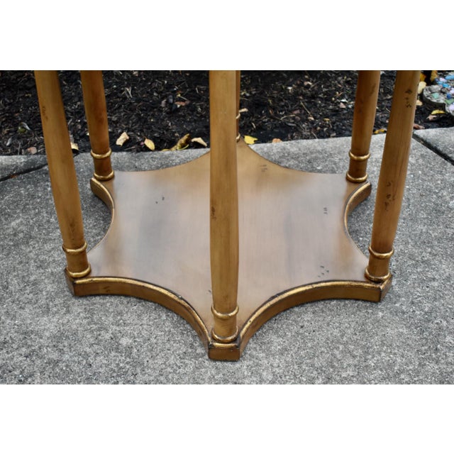 Vintage Maple Side Tables Round Neoclassical End Table Set 2 For Sale - Image 9 of 15