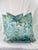 Printed Velvet in Aqua 22” Pillows-A Pair For Sale In Greensboro - Image 6 of 6