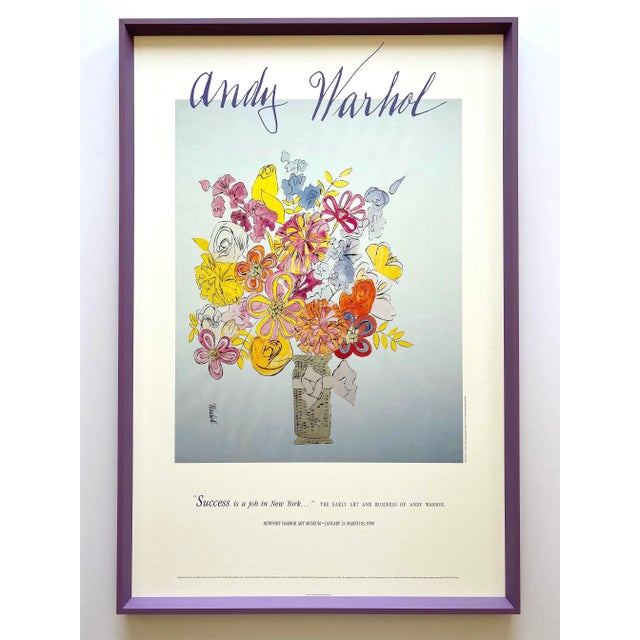 Andy Warhol Vintage 1990 Lithograph Print Framed Pop Art