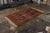Traditional 1950s Vintage Mid-Century Kilim Brown Red Vase Floral Pattern For Sale - Image 3 of 6
