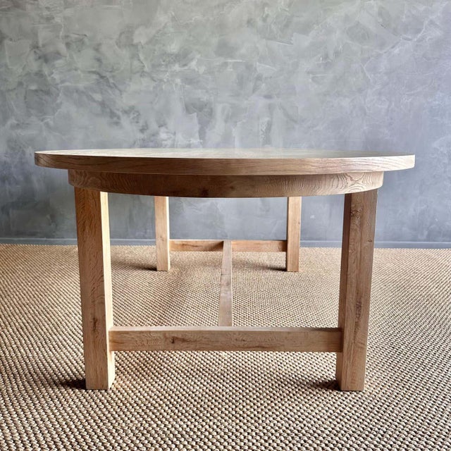 Oval Dining Table in Natural White Oak 74" For Sale - Image 4 of 10