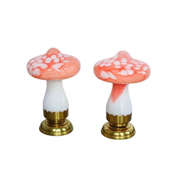 Vintage Mushrooms Table Lamps, 1980s, Set of 2 For Sale - Image 10 of 10