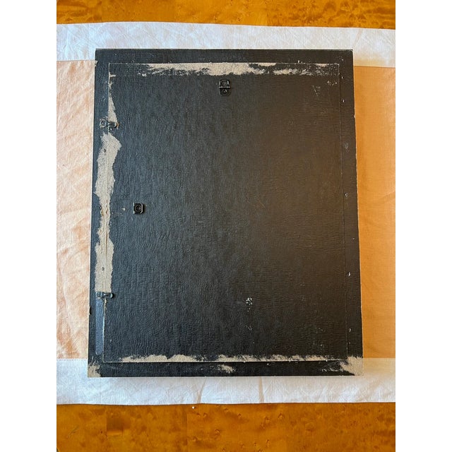 Framed Original Abstract Painting, Acrylic Mixed Media Art in Distressed Metallic Frame For Sale - Image 6 of 10