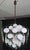 Glass 1970s Large 36 Murano Glass White Disch Chandelier by Vistosi For Sale - Image 7 of 13