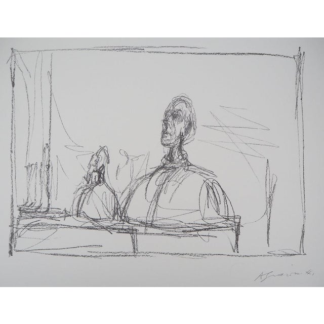 Alberto Giacometti (1901-1966) (after) Bust in the Studio Lithograph after a drawing by the artist Signed in the plate On...
