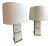 Allison K West Mother of Pearl Thumbprints Table Lamp M For Sale
