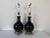 1980s Vintage Chapman Black Glazed Ceramic Table Lamps – A Pair For Sale In Miami - Image 6 of 12