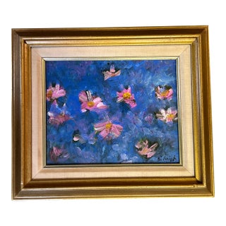 Contemporary Original Abstract Painting by Stephen Heigh “Summer Flowers” For Sale