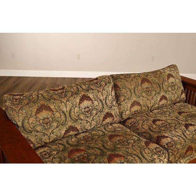 Late 20th Century Stickley Mission Collection 'Fayetteville' Cherry Frame Sofa For Sale - Image 5 of 18