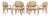 Set of Six Kreiss Louis XVI Style Cerused Oak Dining Armchairs For Sale