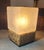 Mid-Century Modern Frosted Cracked Ice-Cube Cube Light With Cork Base, C1960s For Sale - Image 4 of 8