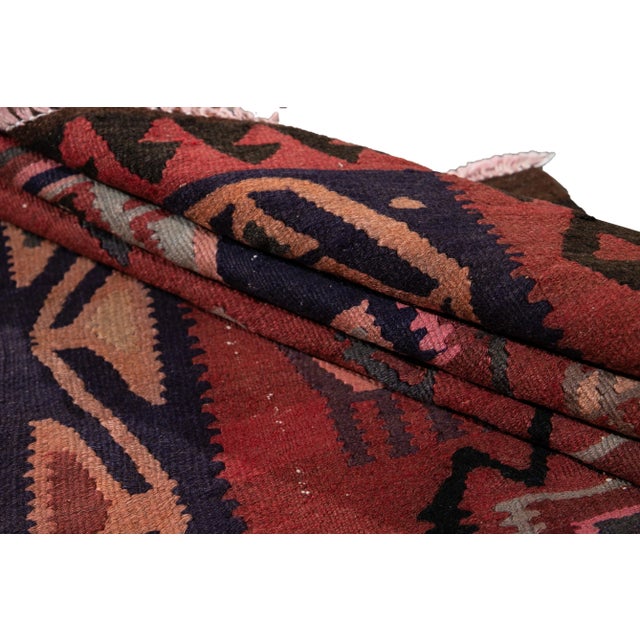 Textile Mid-20th Century Vintage Kilim Runner Rug 4' X 10' 1''. For Sale - Image 7 of 13