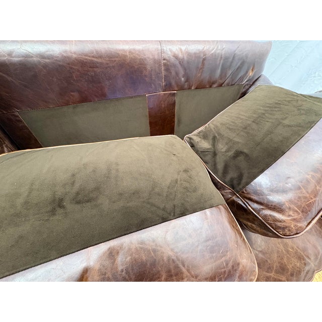 Rh Lancaster Modular Sectional Italian Brompton Leather | Cocoa For Sale - Image 17 of 18