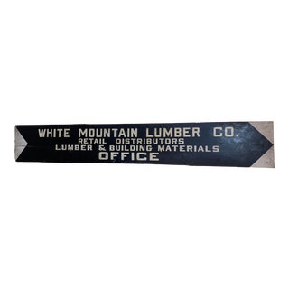 Vintage Industrial Lumber Yard Sign For Sale