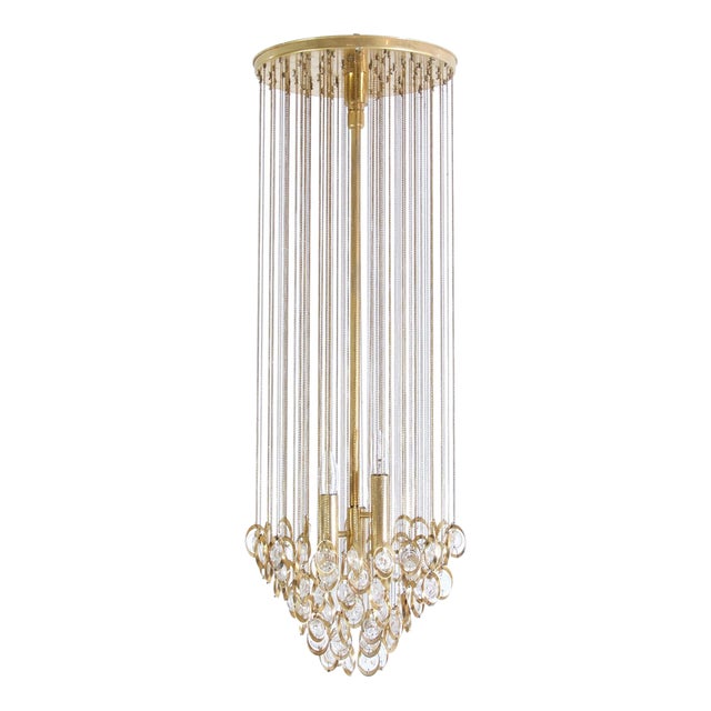 Large Mid-Century Modern Murano Glass Chandelier, Italy, 1960s For Sale
