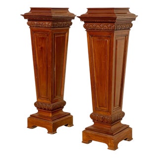 Renaissance Walnut Columns, Set of 2 For Sale
