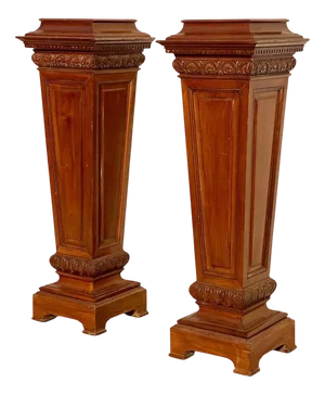 Renaissance Walnut Columns, Set of 2
