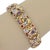 Contemporary Bracelet Earring Multicolor Stones 18k Yellow Gold Cushion Link set - 3 Pieces For Sale - Image 3 of 10