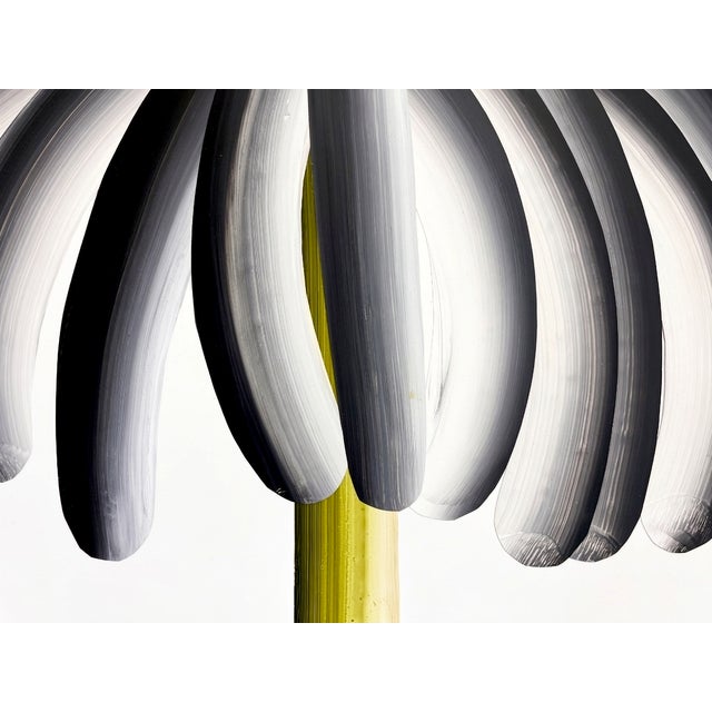Illustration Original Contemporary Painting of Floral Botanical Black and White Daisy Collage on Paper For Sale - Image 3 of 4