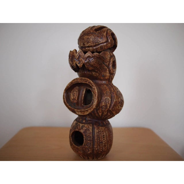 Mid-Century Modern Mid-Century Modern Ceramic Studio Pottery Totem Sculpture For Sale - Image 3 of 11