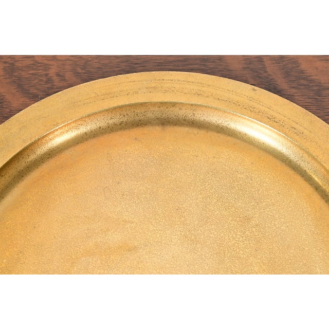Tiffany Studios New York Bronze Doré Large Charger Plate or Tray For Sale In South Bend - Image 6 of 9
