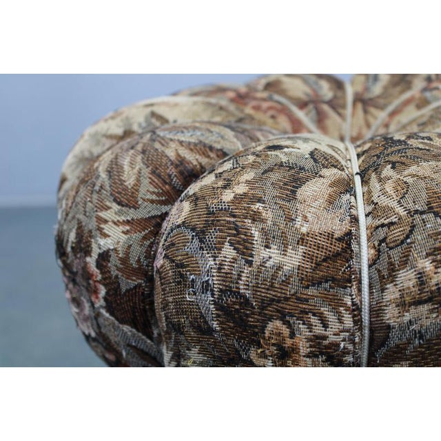 1950s Mid-Century Modern Czech Upholstered Stool in Beech Wood, 1950s For Sale - Image 5 of 8