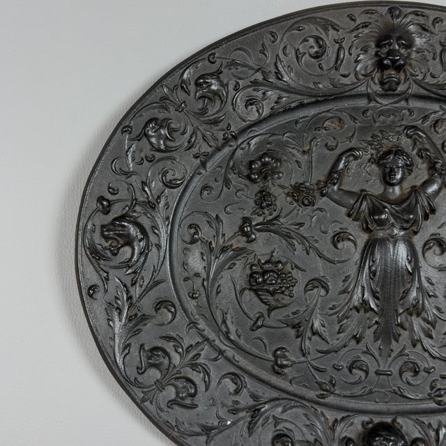 19th Century Antique Medallion Wall Sculpture, 1890s For Sale - Image 5 of 10