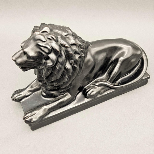 Vintage Ceramic Lion Figure, 1930s For Sale - Image 3 of 5