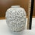 Ceramic Rörstrand Gunnar Nylund Chamotte Art Pottery Vase White Blue Sweden Mid 20th Century 6" For Sale - Image 7 of 10