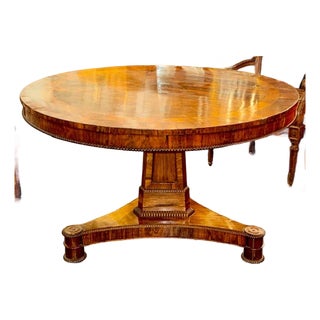 19th C. English Regency Mahogany Center Table For Sale
