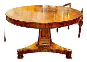 19th C. English Regency Mahogany Center Table