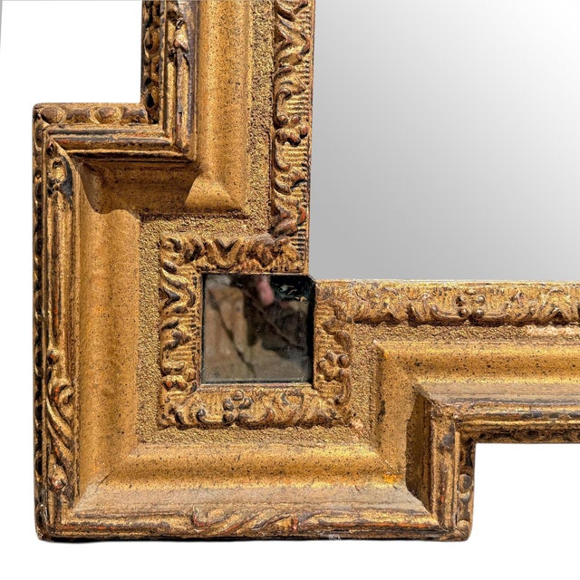 Wood Mid-20th Century Italian Gilt Framed Mirror For Sale - Image 7 of 12
