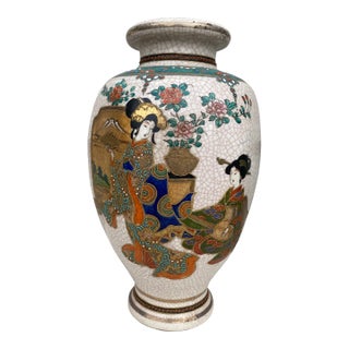 Large Japanese Vase Satsuma Circa 1930 For Sale