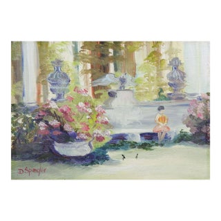 Dorothy Spangler Garden Landscape Painting For Sale