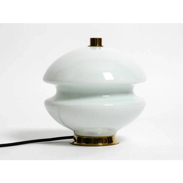 Beautiful Mid Century Czech glass table lamp. With original label on the bottom. Great 1950s minimalist design. Original...