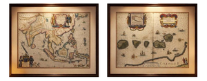 Antique Maps of Indonesia and Moluccas from Blaeu, 1642, Set of 2