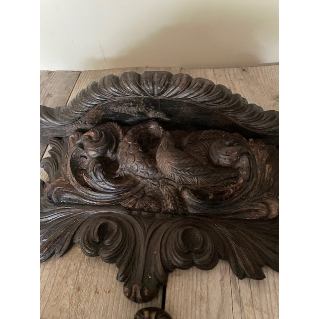 Small Carved Wooden Bird Consoles, Set of 2, in Very Good conditions. Designed before 1890